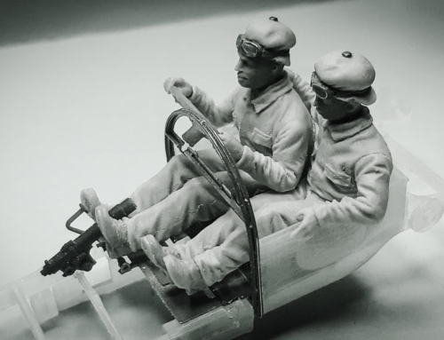 Esculturas en miniatura hechas a mano para  el Bugatti Brescia